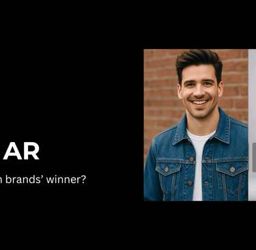 AI vs AR virtual try-on example for fashion brands