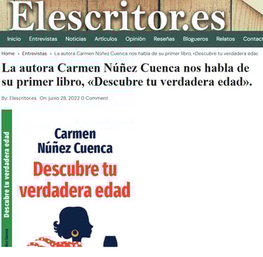 La autora Carmen Núñez Cuenca nos habla de su primer libro, «Descubre tu verdadera edad». | Elescrit