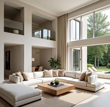 Modern luxury custom home architecture in downtown Toronto with refined contemporary interiors