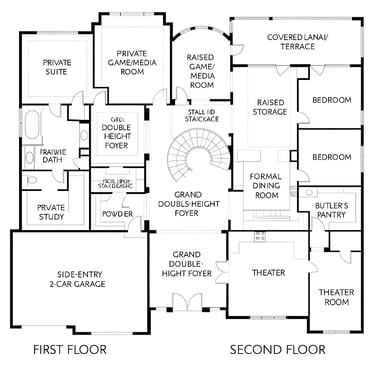 Architectural floor plans detailing the layout and design of The Grand Yorkville Residence.