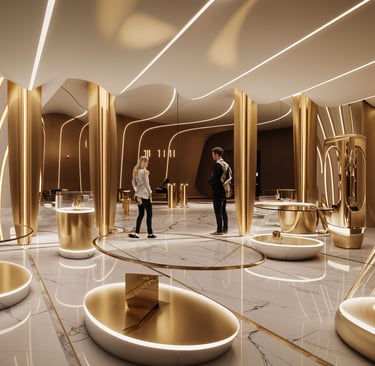 Luxury retail boutique architecture interior for Cartier in downtown Toronto