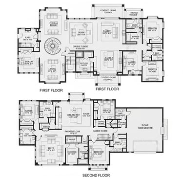 Detailed architectural floor plans for The Richmond Hill Grand Residence.