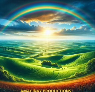 The perfect rainbow vista, reaching out in hope. love and enduring success.