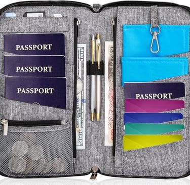 Zipper Pouch for Travel Documents