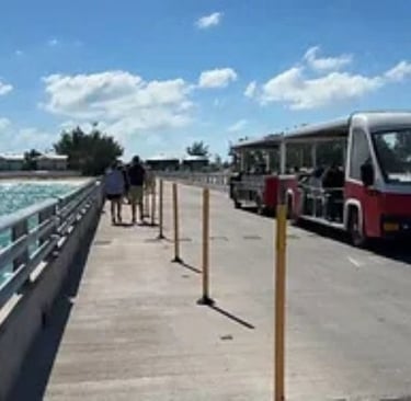 Free Tram in Bimini 