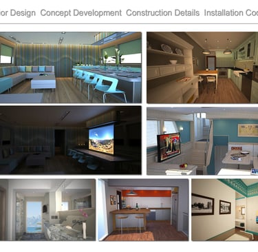 Yacht interior, interior design