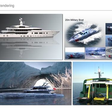 Yacht renderings