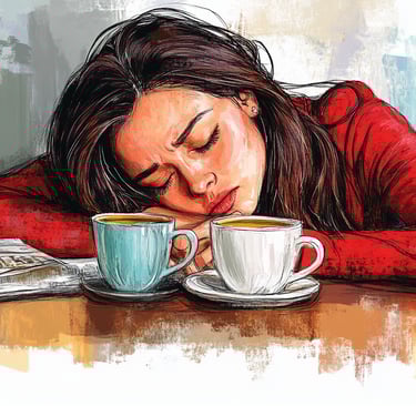 امرأة متعبة للغاية