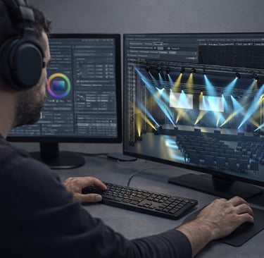 conception 3D éclairage événement