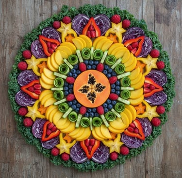 Mandala nutritionnel fruits légumes diététique Paris
