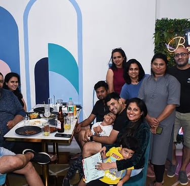 Group of Family vibing at the best pub in Pondicherry