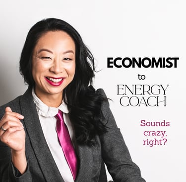 elisa choy economist to energy coach in professional suit