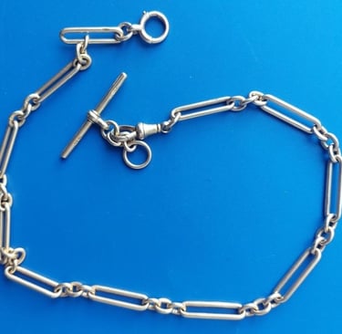 18ct gold watch chain with stamps to each link