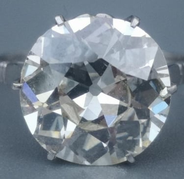 5.5 carat old cut diamond solitaire
