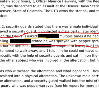 Proof RTD Police Maurice Hawkins Lied on Police Report