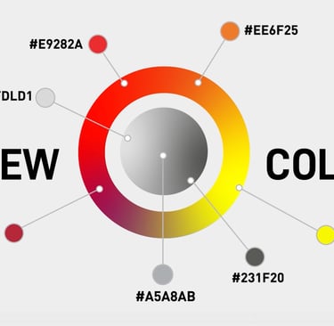 a color wheel with a new color scheme design