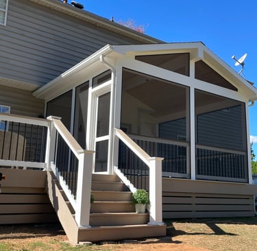 Screened in deck