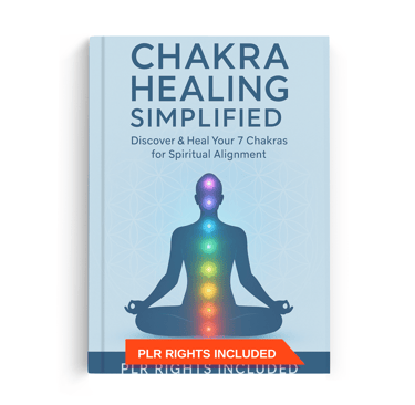 Chakra Healing Simplified ebook cover – 7 chakras healing and alignment guide, instant PDF download