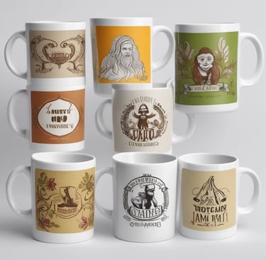 Durable children's polystyrene mugs in playful designs