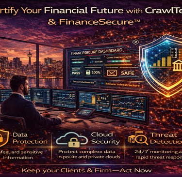 financial security operations team monitoring cybersecurity systems by CrawlTech