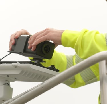 Surveillance camera installed outdoor in Durham Region