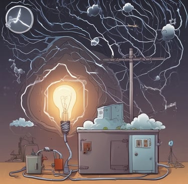 Complex industrial machinery with multiple interconnected hoses and pipes, featuring control panels and metallic cylinders. The setup includes blue and yellow hoses, with metallic fastenings and electrical components.