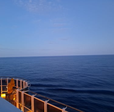 cruise deck over ocean