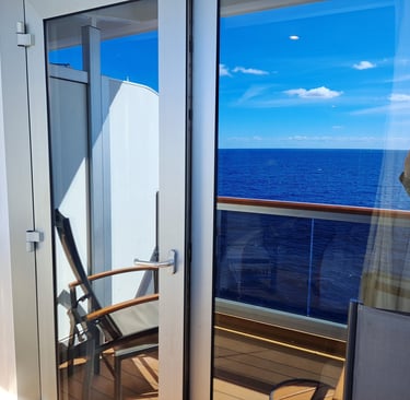 Cruise ship balcony