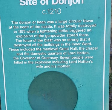 Sign that tells of a incident that happened in 1210
