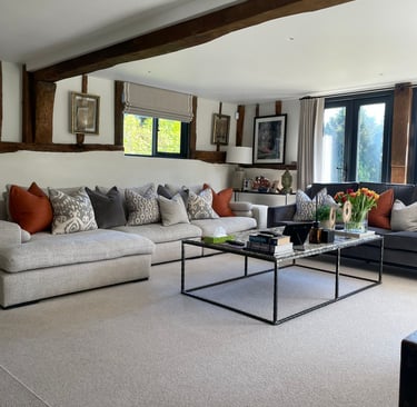 Clean Living Room - Beige Sofa