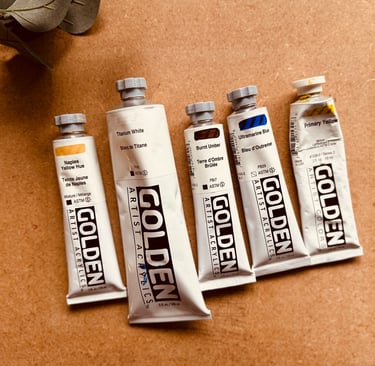 My go to paints are the acrylic Golden brand