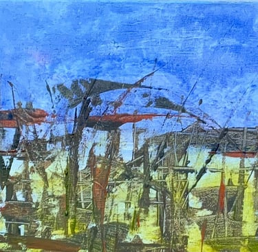 Abstract landscape lake marsh