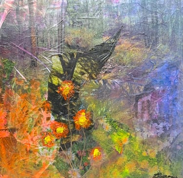 A hidden magician in a forest