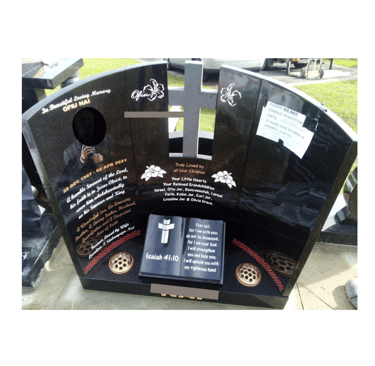 Bible headstone in Auckland NZ 