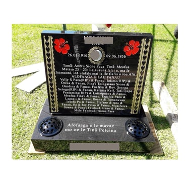 Headstone in Mangere 