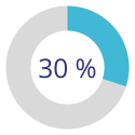Icône avec le chiffre 30%