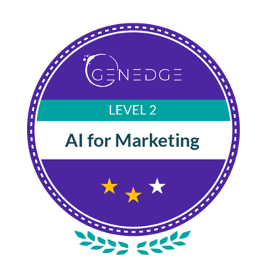 GenEdge Consulting's AI for Marketing certification badge for Level 2