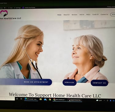 Nurse with Caucasian female patient