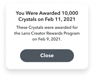 a close up of a sign that says, you were awarded for the crystal crystal