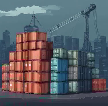 a golden docker logo on a black background