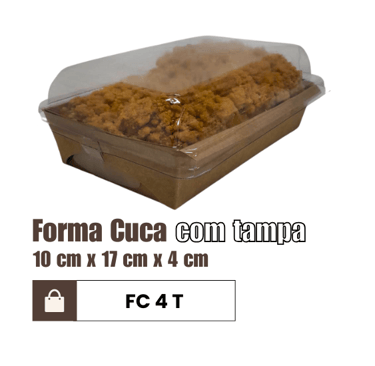 Forma de papel para cuca com tampa