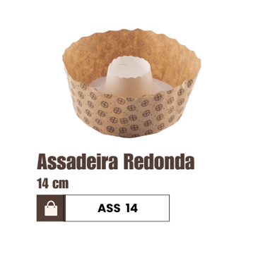 Assadeira de papel redonda