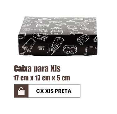 Caixa para xis preta