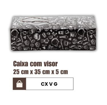 Caixa com visor