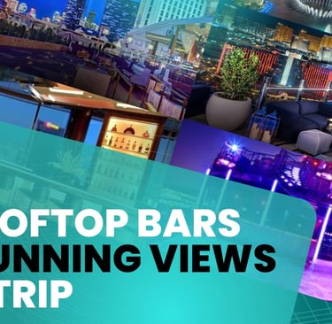 Rooftop bars in Las Vegas with stunning Strip views, including Foundation Room and Ghostbar.