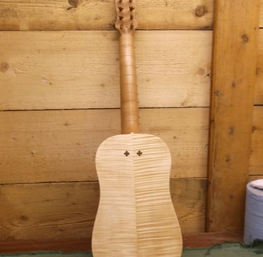 Figured maple back
