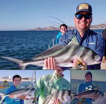 a man holding a fish fish on a boat