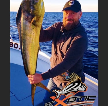 a man holding a fish fish on a boat