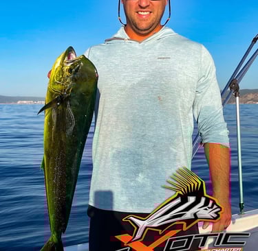 a man holding a fish fish on a boat