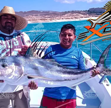 a man holding a fish fish on a boat